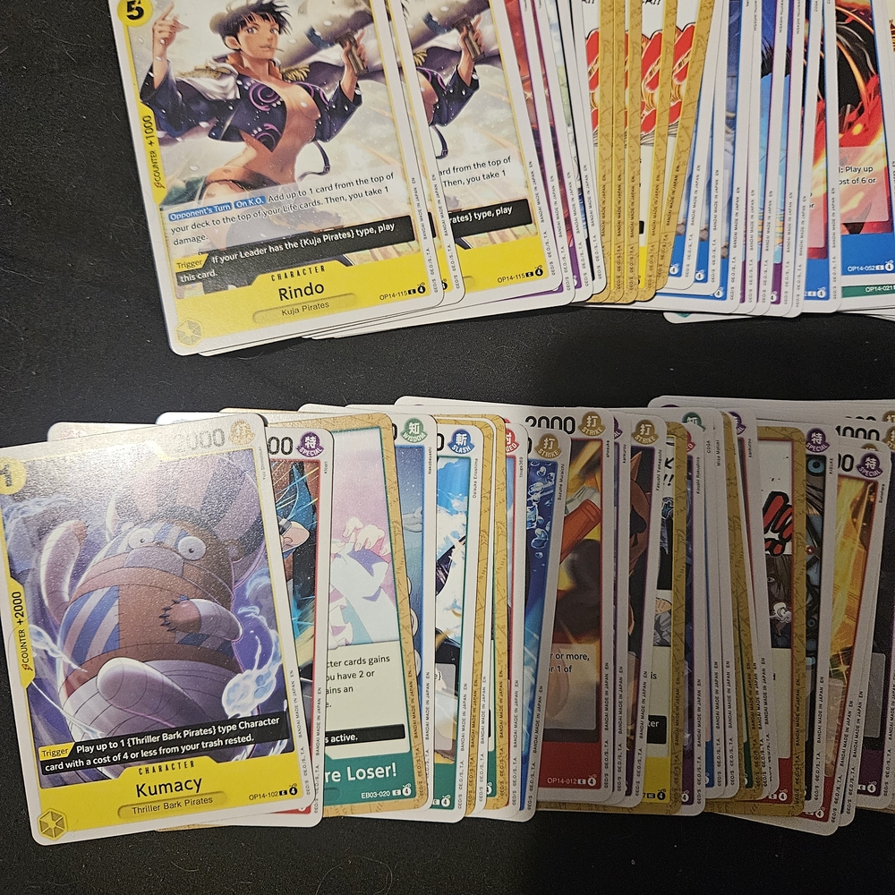 Onepiece Trading Cards Lot — Yellow, Blue, White Accents